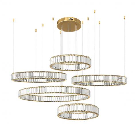 Подвесной светильник Loft IT Crystal ring 10135/5 Gold