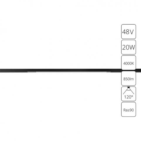 Магнитный трековый светильник Arte Lamp Optima 4000К A7264PL-1BK