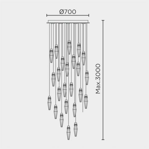 Подвесной светильник Modelux 4000K ML.89180.25 CR
