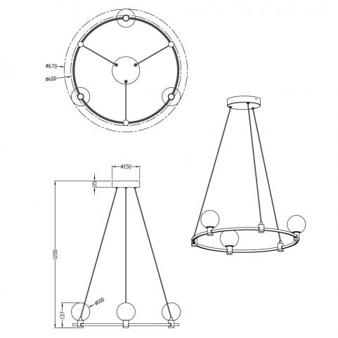 Подвесной светильник Freya Urban FR4005PL-03G1