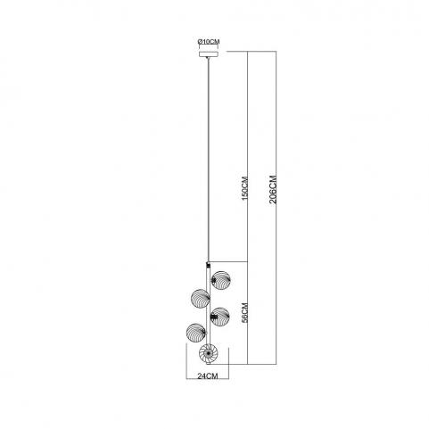 Светильник подвесной Arte Lamp Etereo A5261SP-5GO