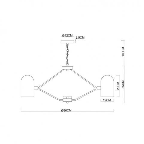 Светильник подвесной Arte Lamp Cassel A5454LM-8PB
