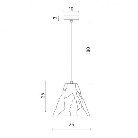 Светильник подвесной Divinare Piramide 5098/33 SP-1