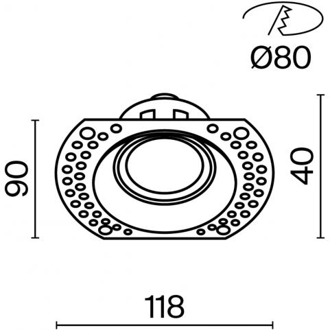 Поворотный светильник Maytoni Dot  DL042-01-RD-B
