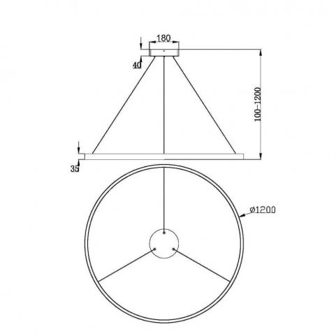 Подвесной светильник Maytoni Rim  MOD058PL-L65BK