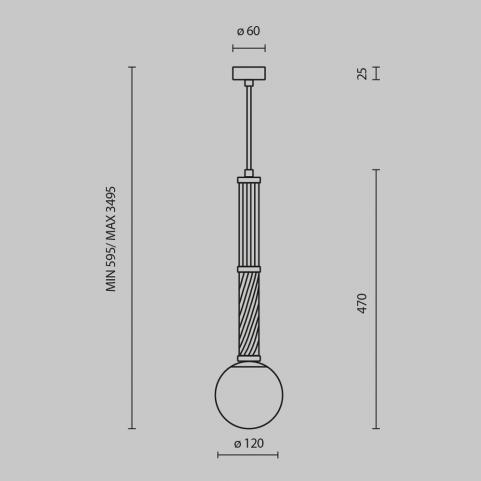 Подвесной светильник Maytoni  Teatro MOD287PL-01BS