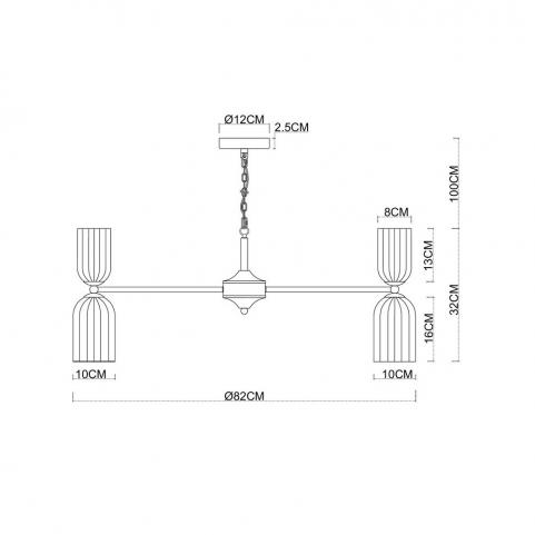 Светильник подвесной Arte Lamp Charm A1623LM-16GO
