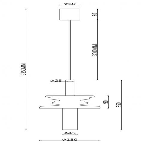 Подвесной светильник Maytoni Sound Wave MOD255PL-01B3