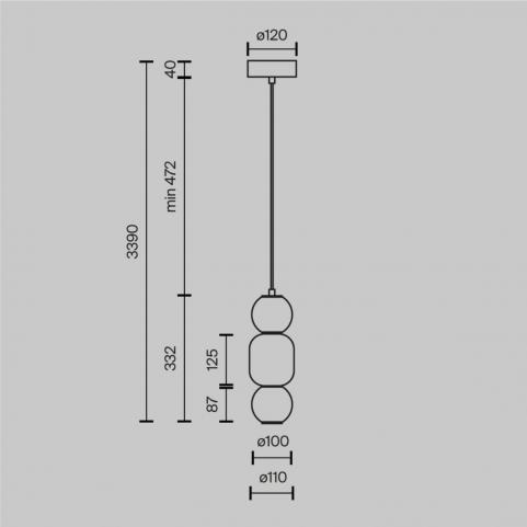 Подвесной светильник Maytoni Drop MOD273PL-L16CH3K