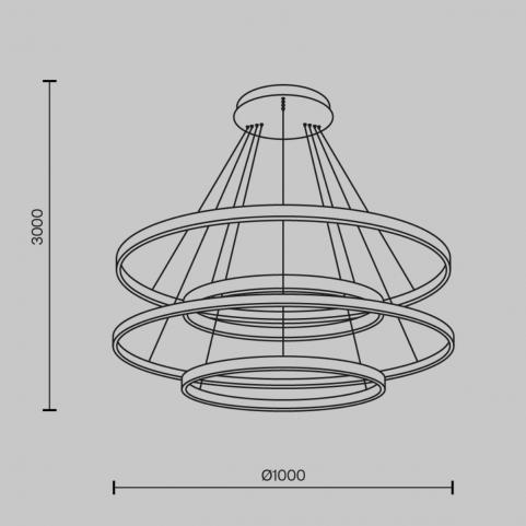 Подвесной светильник Maytoni Rim MOD058PL-L174BK