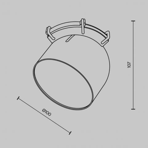 Трековый светильник Maytoni Cup 3000K TR124B-12W3K-B