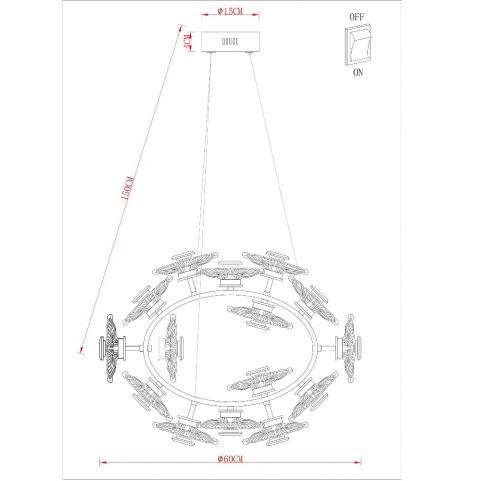 Подвесной светильник Arte Lamp Cherish A2097LM-90GO