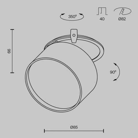 Точечный светильник Maytoni Technical Downlight 4000K Onda DL024-12W4K-W