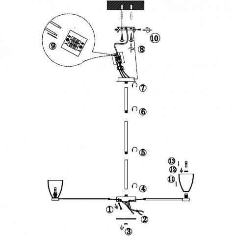 Подвесной светильник Maytoni Ralar MOD068PL-14CH