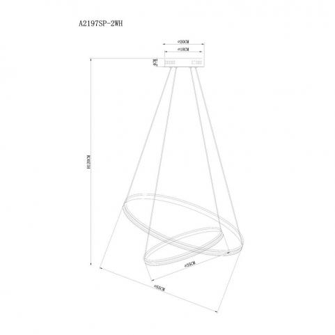 Светильник подвесной Arte Lamp Frodo A2197SP-2WH