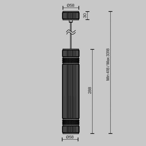 Подвесной светильник Maytoni Metropolis MOD475PL-01BS