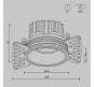 Точечный светильник Maytoni Technical Downlight 3000K Round DL058-7W3K-TRS-W